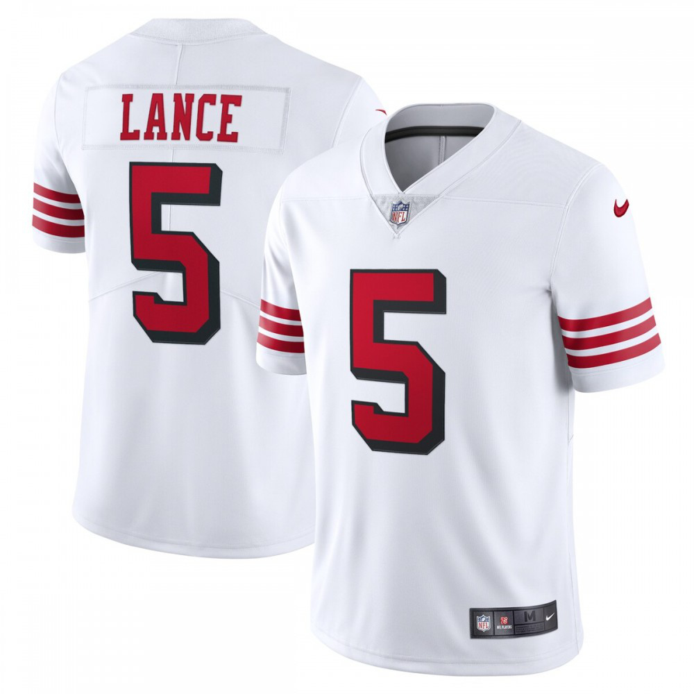 Trey Lance San Francisco 49ers Nike Alternate 2 Vapor Limited Jersey - White-GridironStore